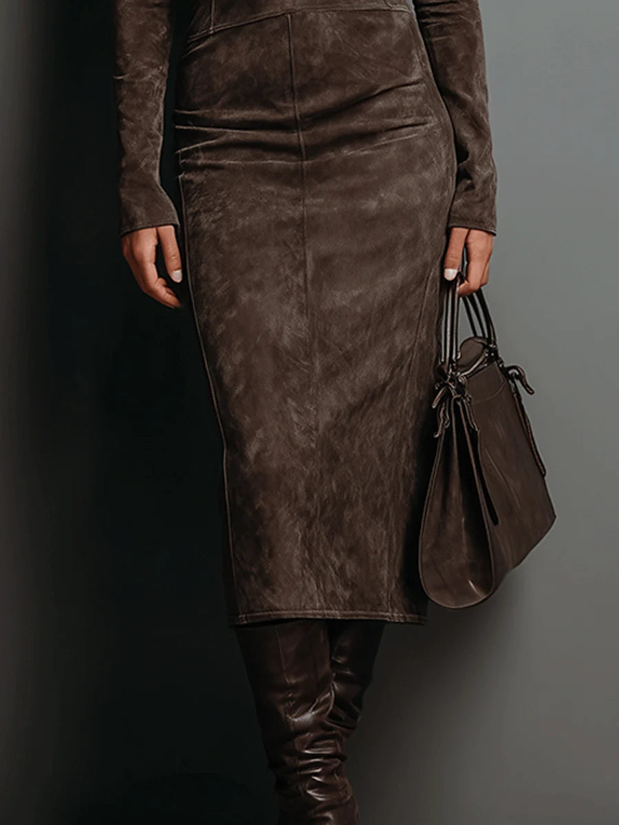 Détail de la robe midi Fiorella